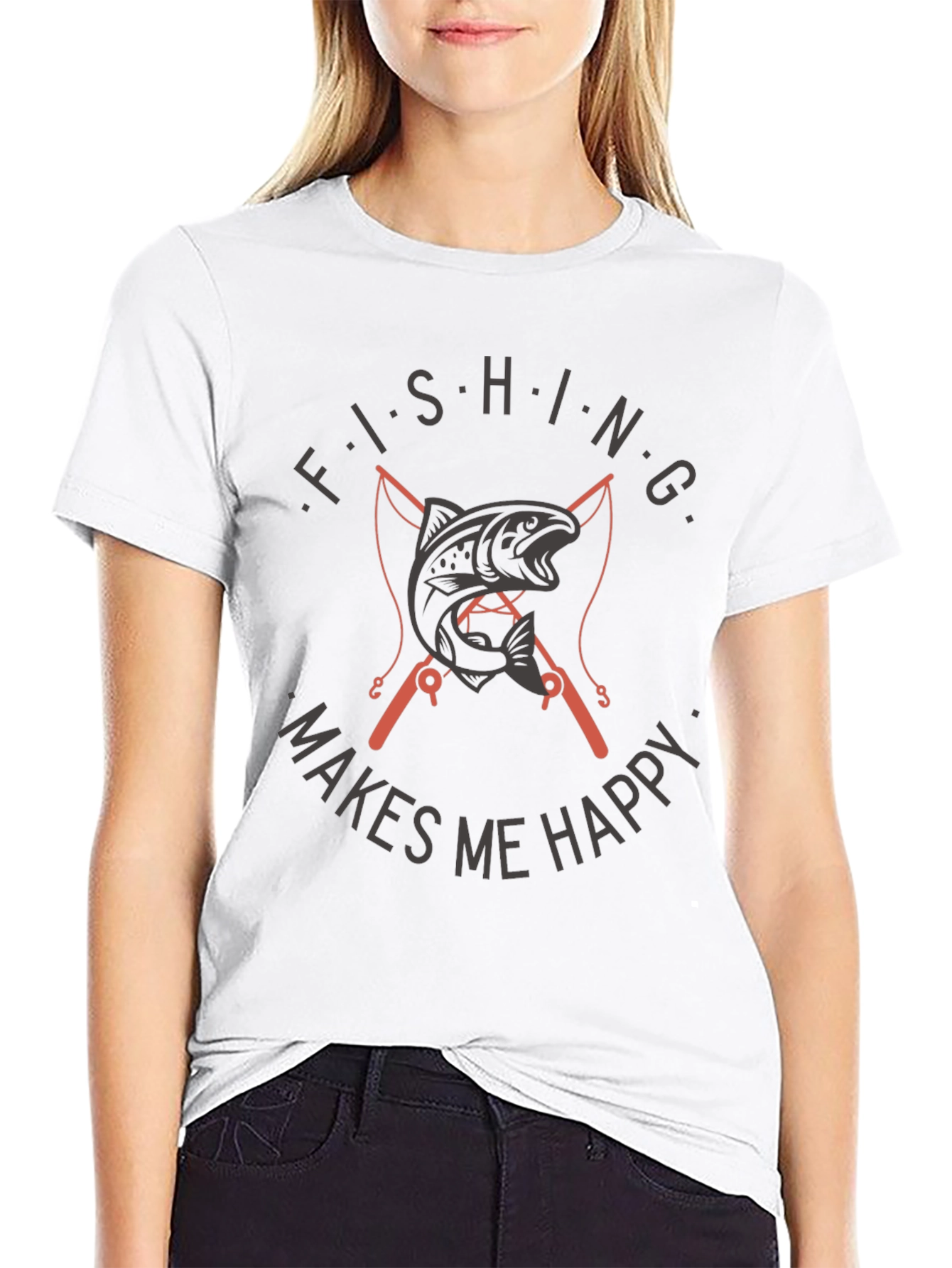 Fishing Makes Me Happy T-Shirt