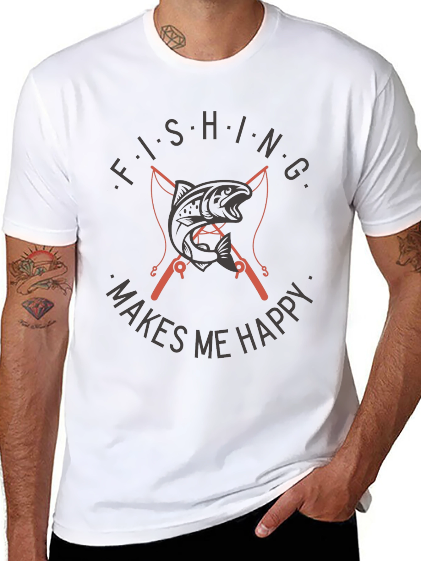 Fishing Makes Me Happy T-Shirt