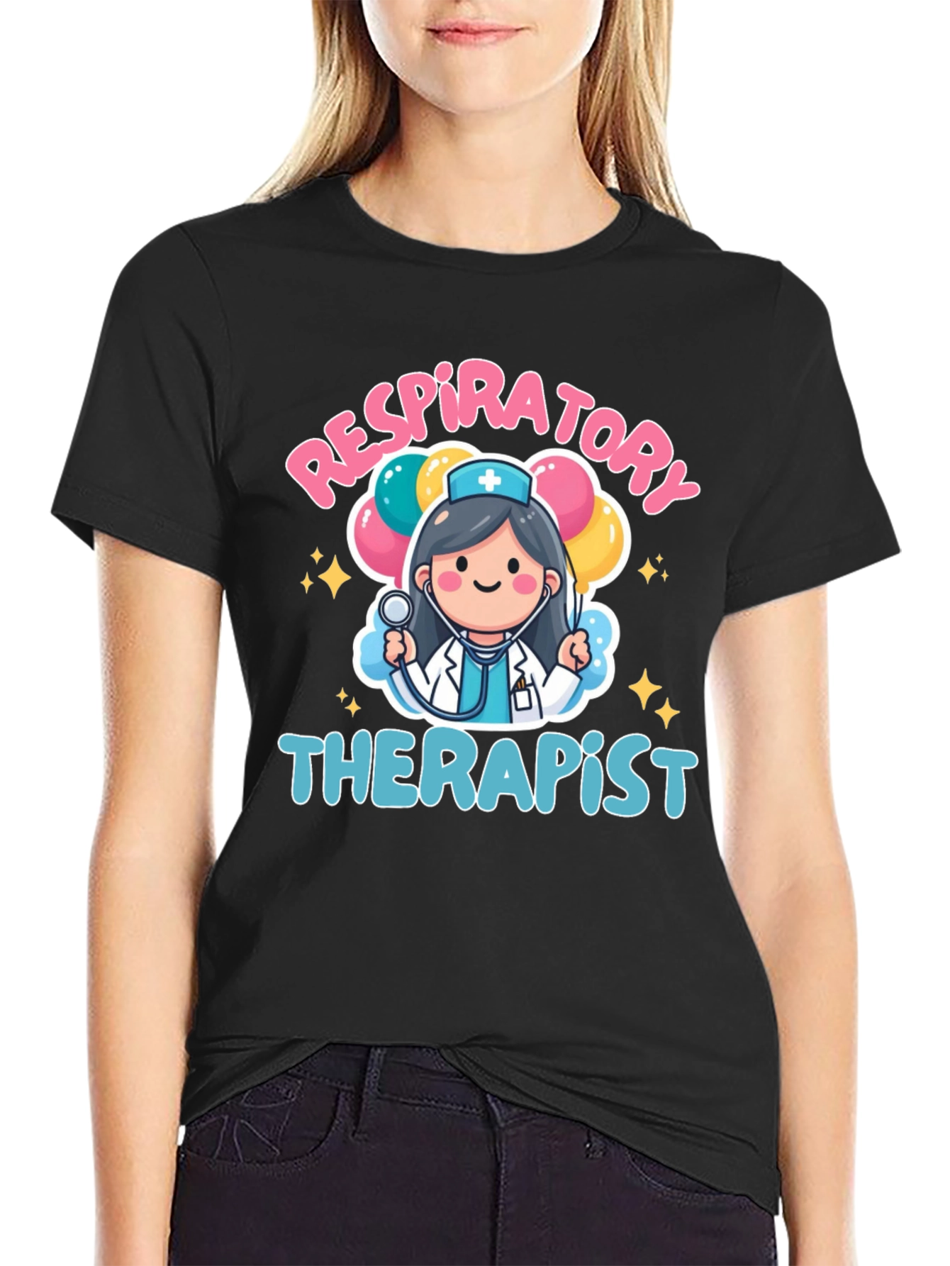Respiratory Therapist Cartoon Graphic T-Shirt