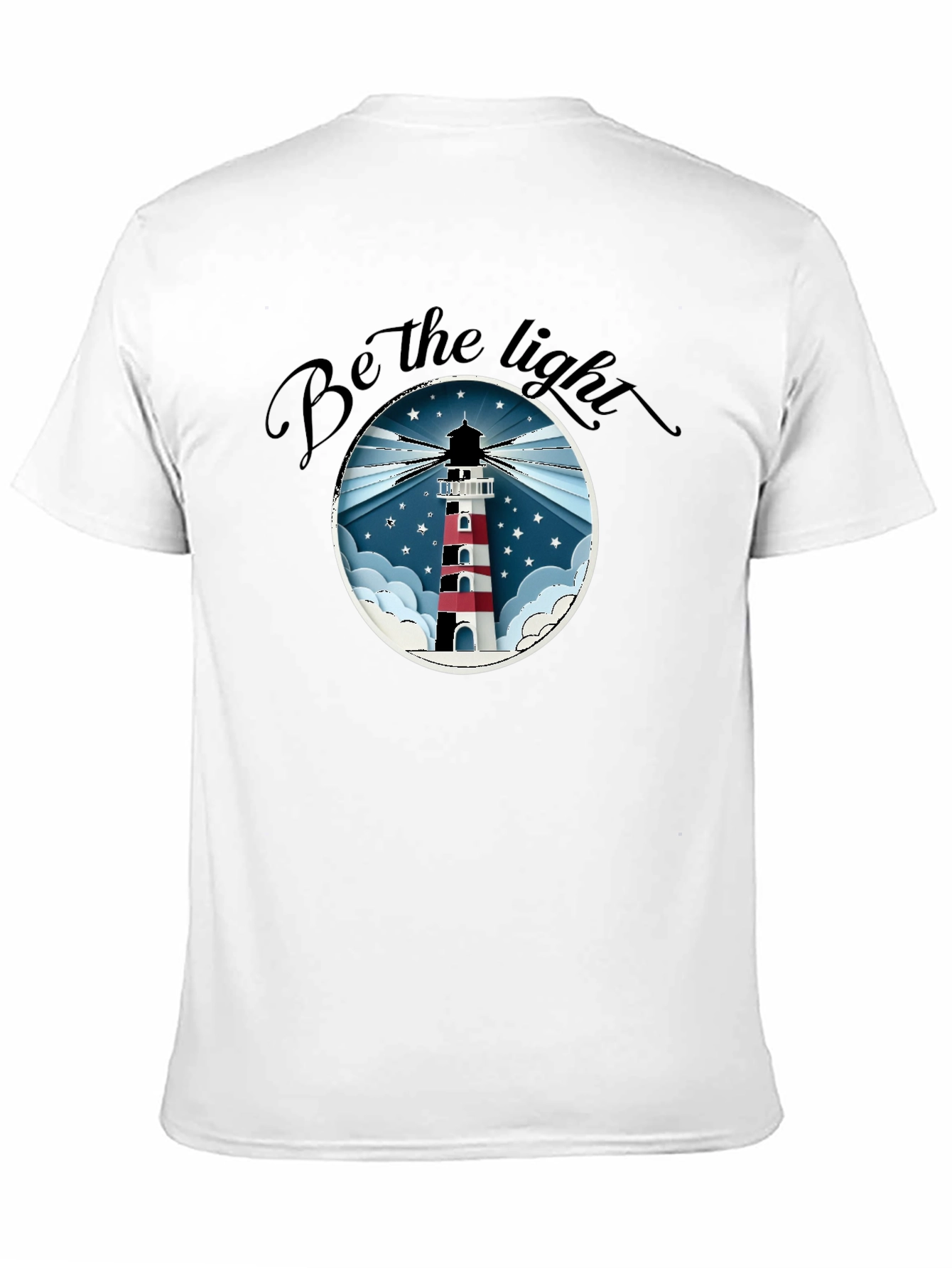 Be the Light Lighthouse T-Shirt - Black