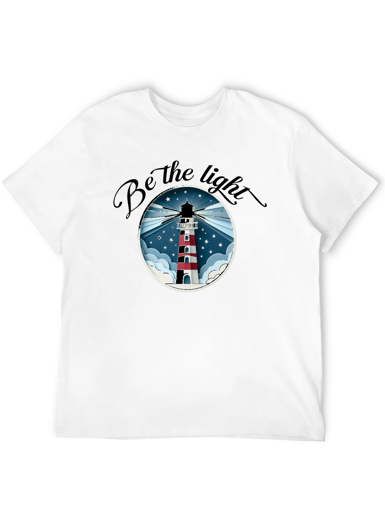 Be the Light Lighthouse T-Shirt - Black