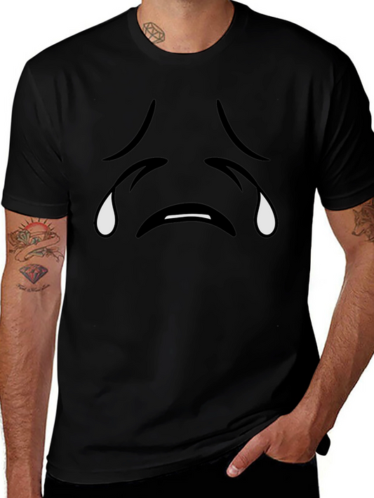 Sad Emoji Black T-Shirt