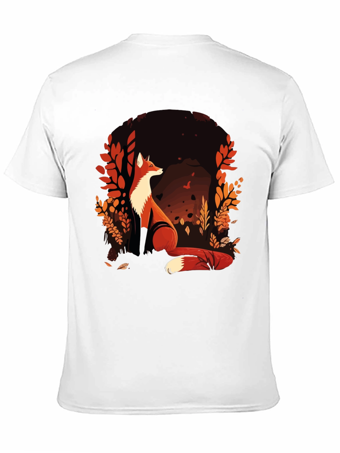 Fox Graphic Print Crew Neck T-Shirt
