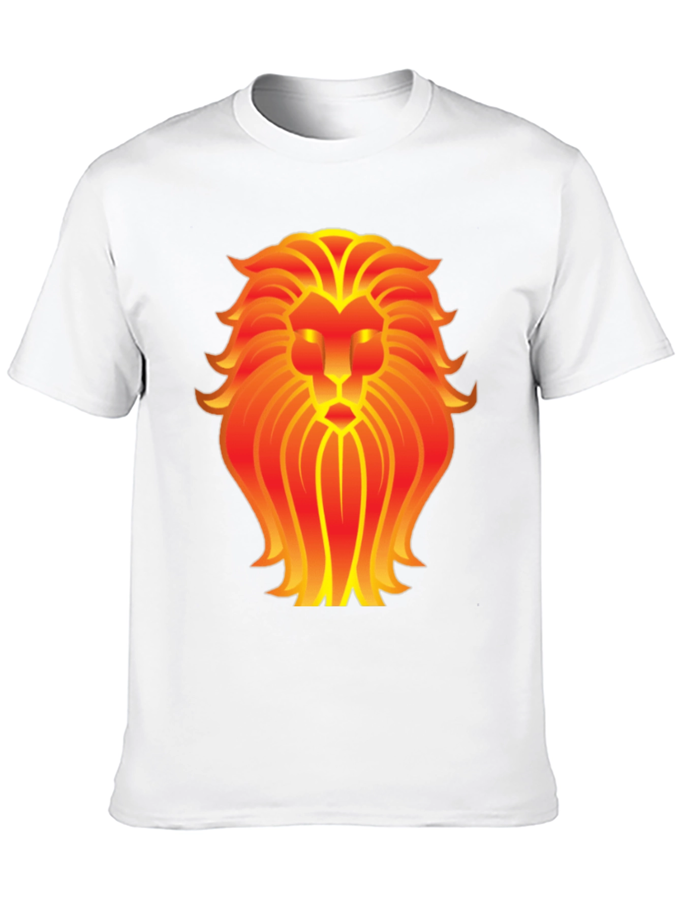 Fiery Lion Graphic Tee - Bold Zodiac Leo Shirt