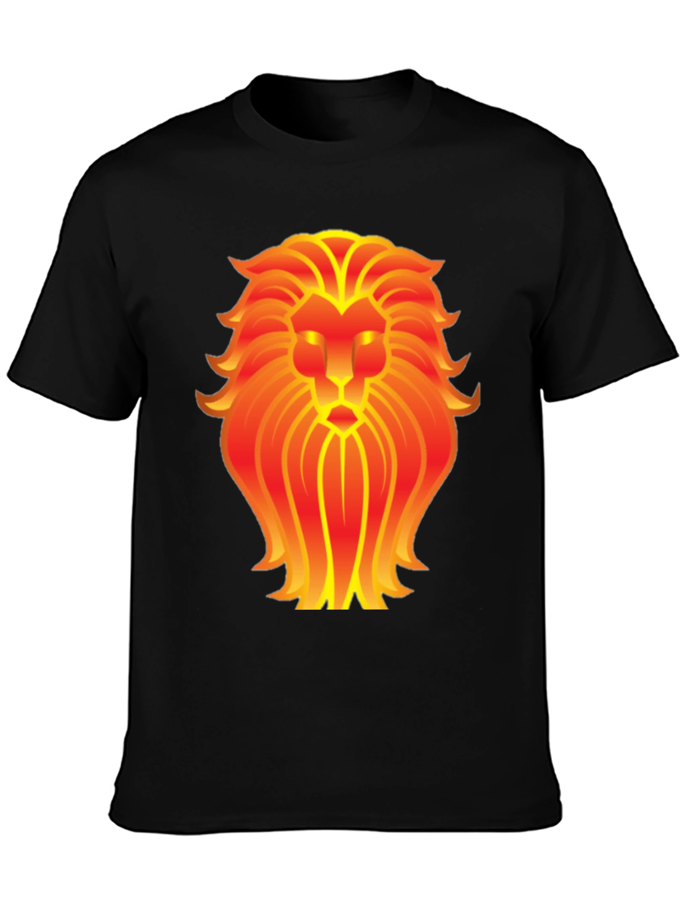 Fiery Lion Graphic Tee - Bold Zodiac Leo Shirt