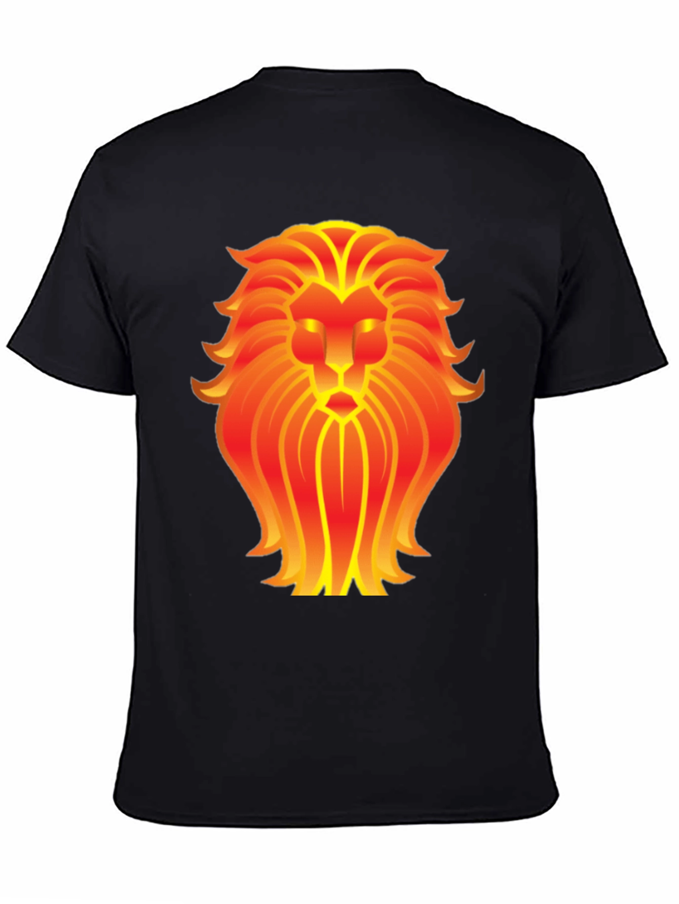 Fiery Lion Graphic Tee - Bold Zodiac Leo Shirt