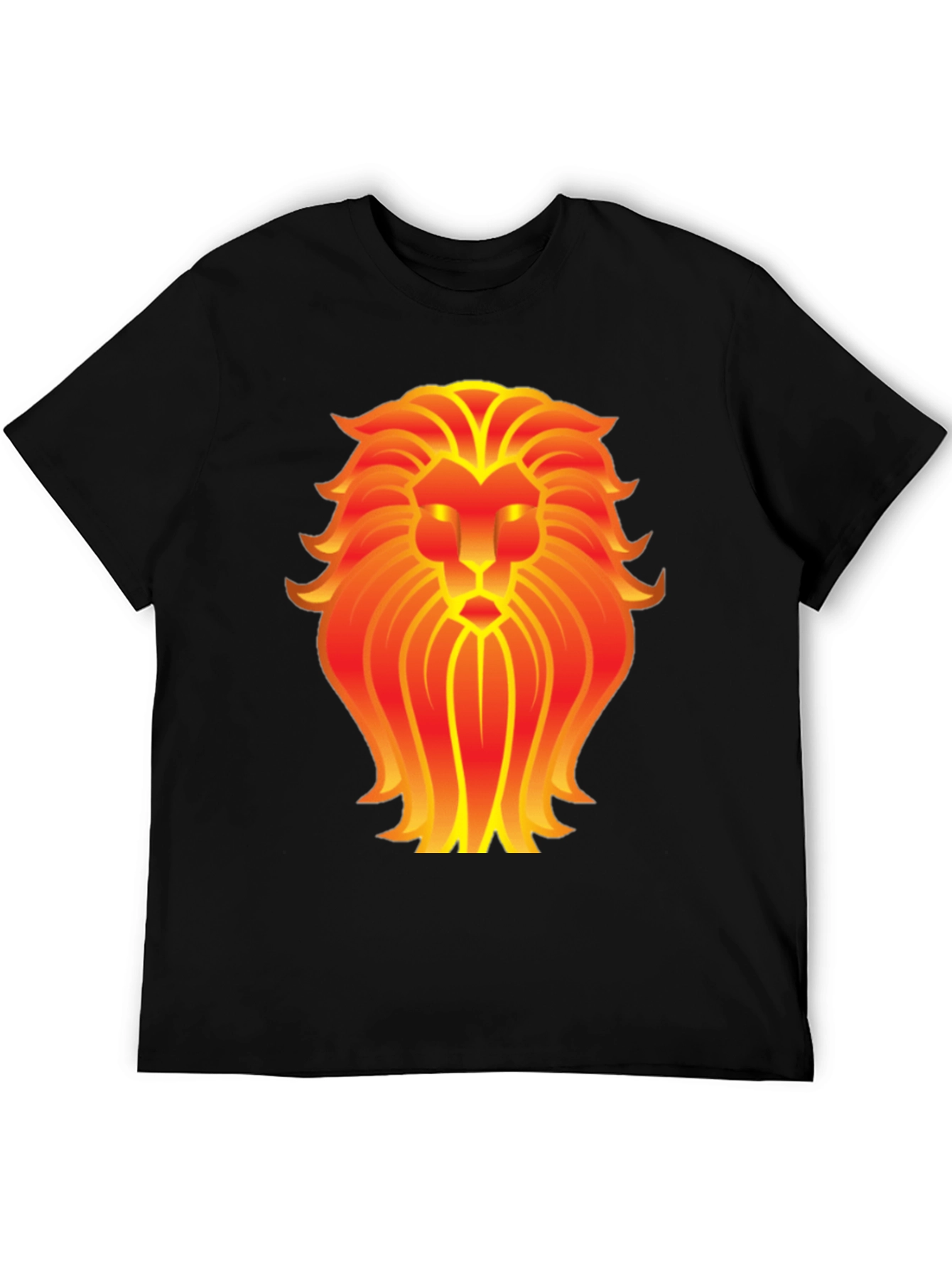 Fiery Lion Graphic Tee - Bold Zodiac Leo Shirt