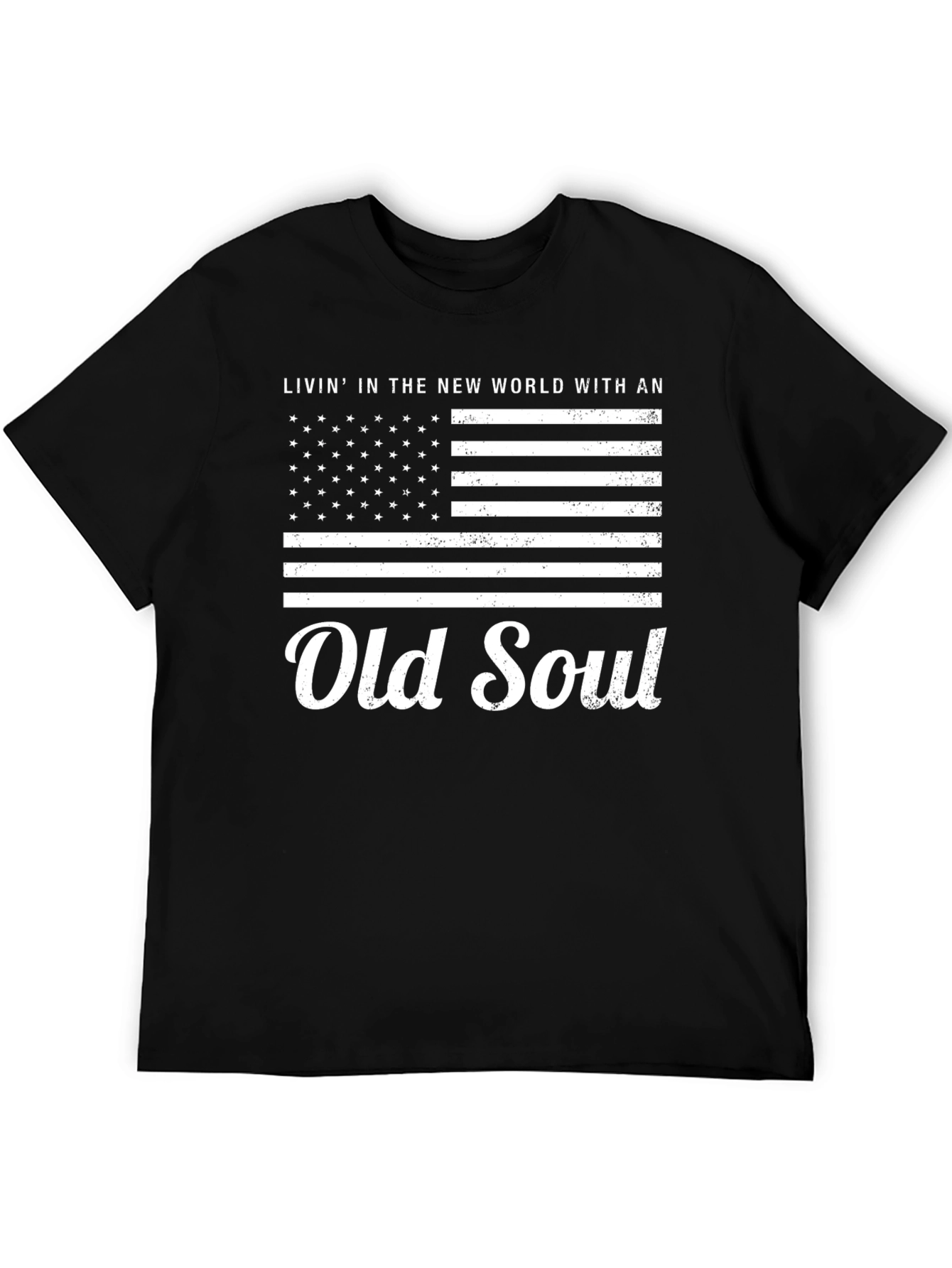 Old Soul American Flag Graphic Tee