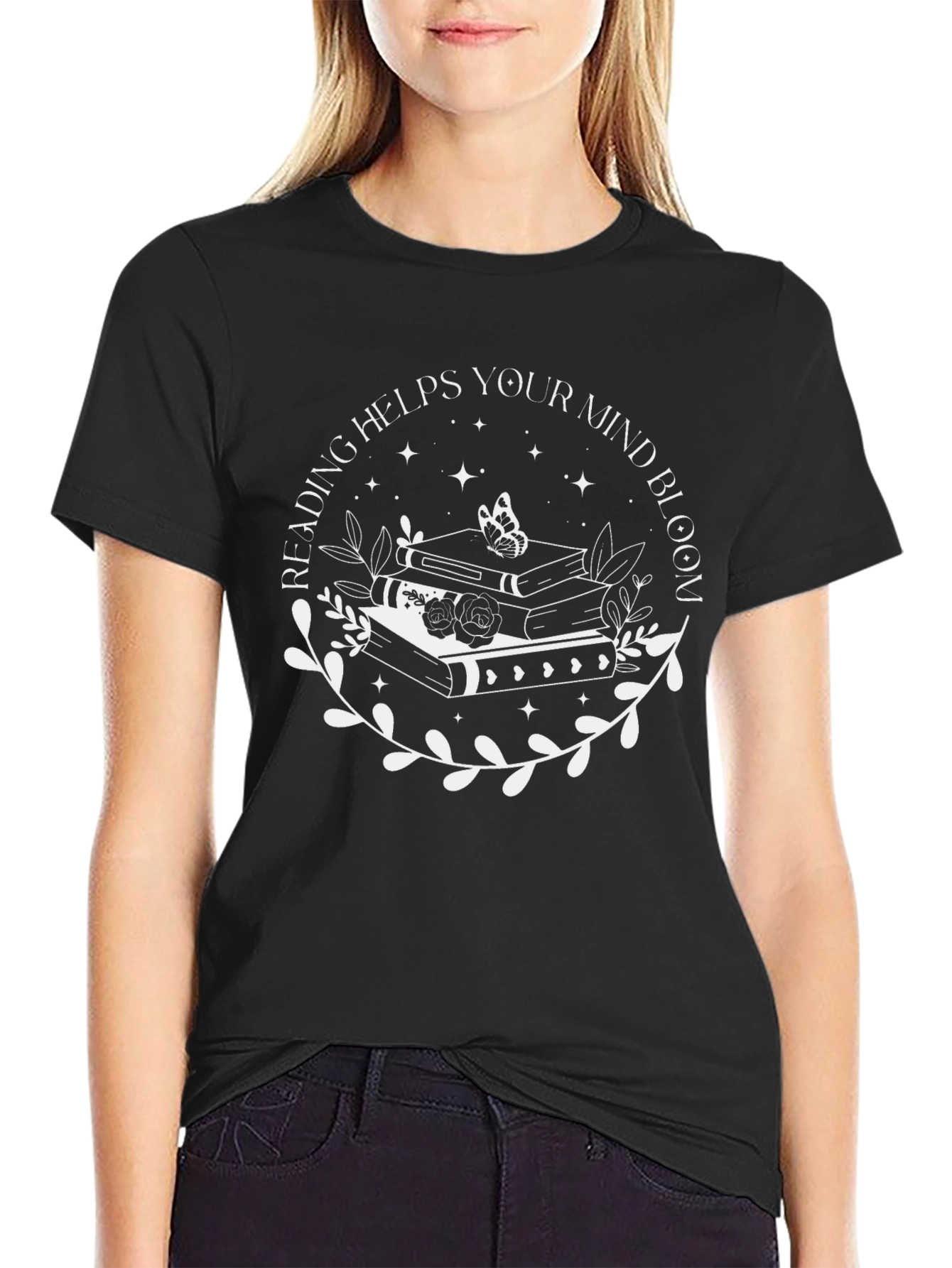 Reading Helps Your Mind Bloom Unisex Tee