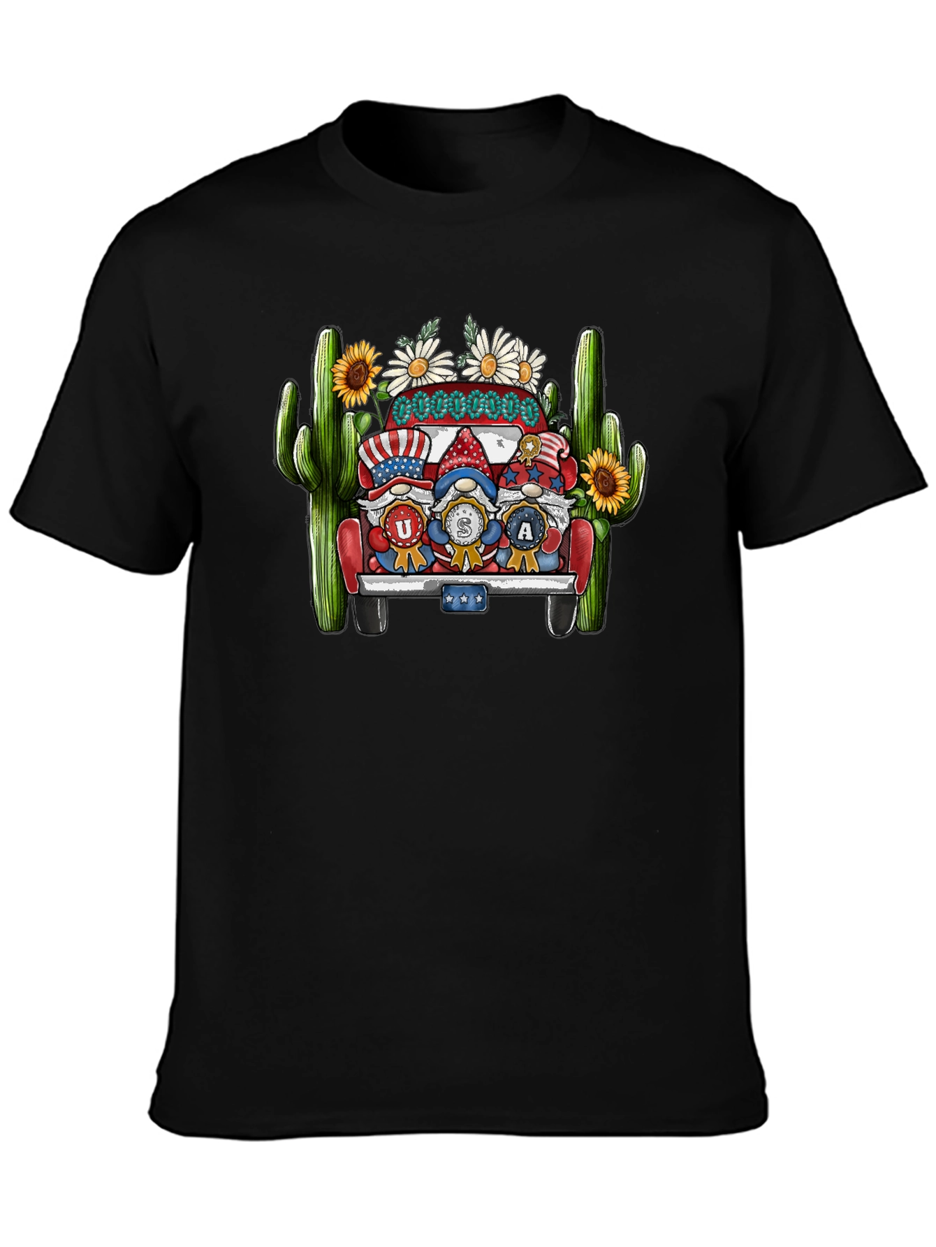 USA Gnomes Truck Patriotic T-Shirt