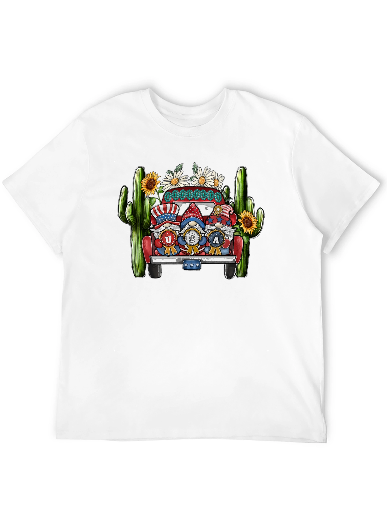 USA Gnomes Truck Patriotic T-Shirt