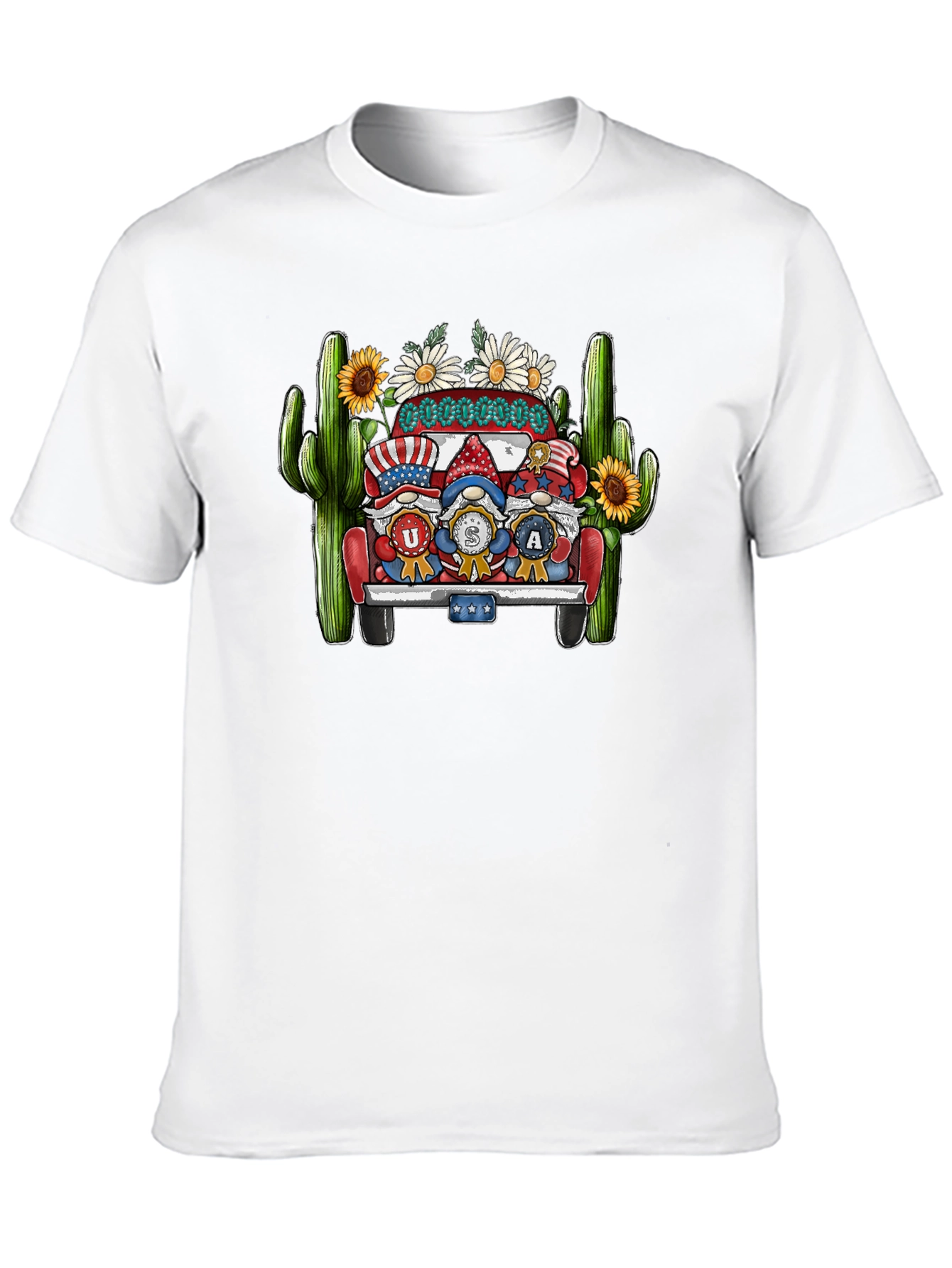 USA Gnomes Truck Patriotic T-Shirt
