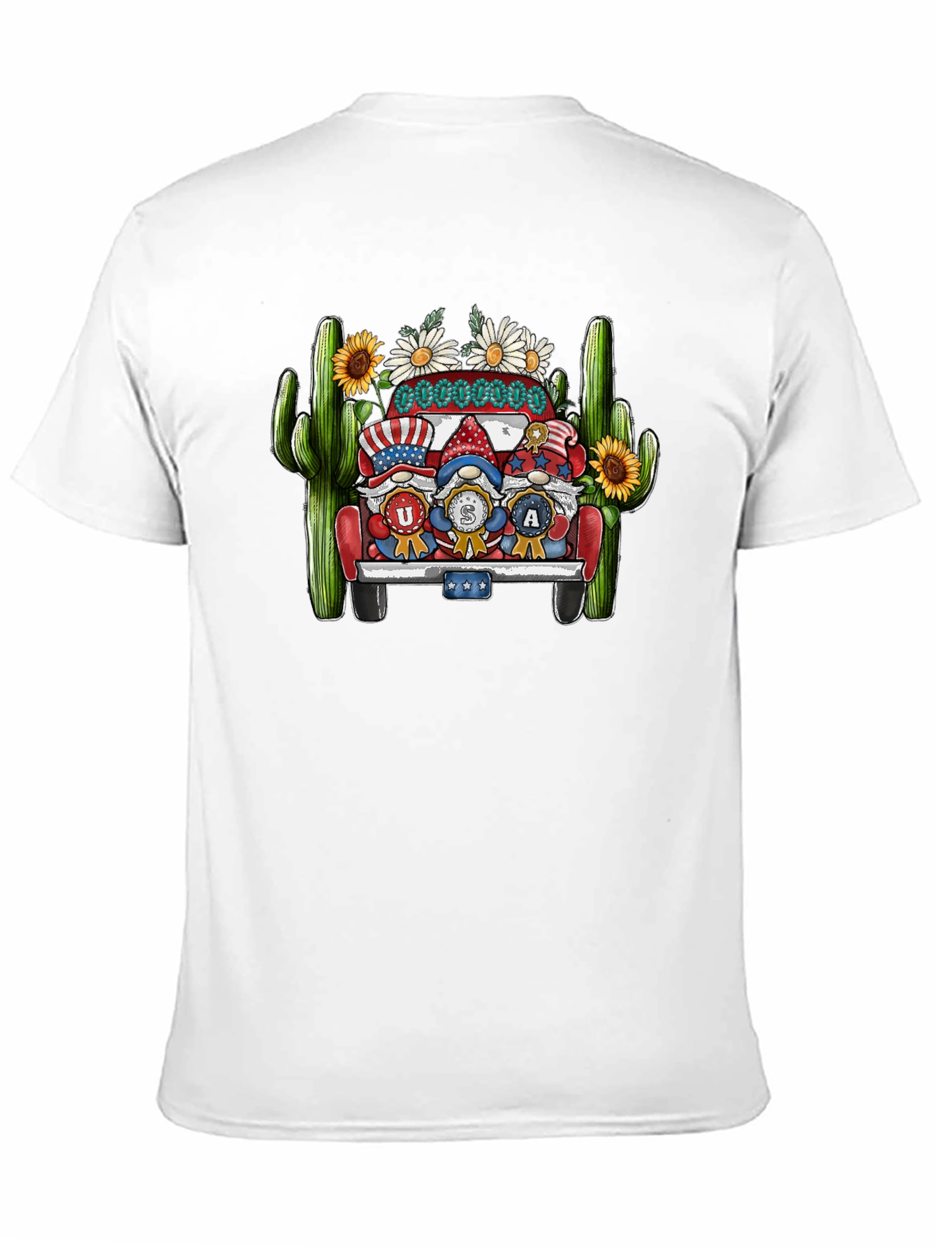 USA Gnomes Truck Patriotic T-Shirt
