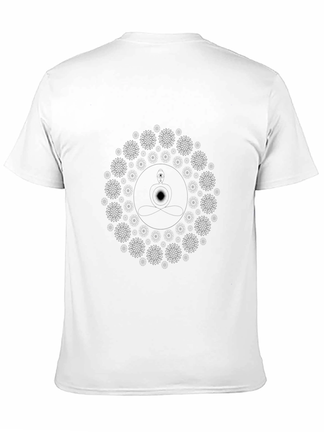 Mandala Graphic Print Crew Neck T-Shirt