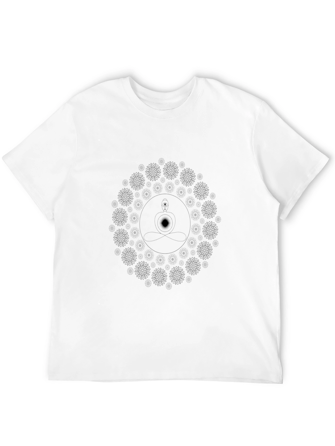 Mandala Graphic Print Crew Neck T-Shirt