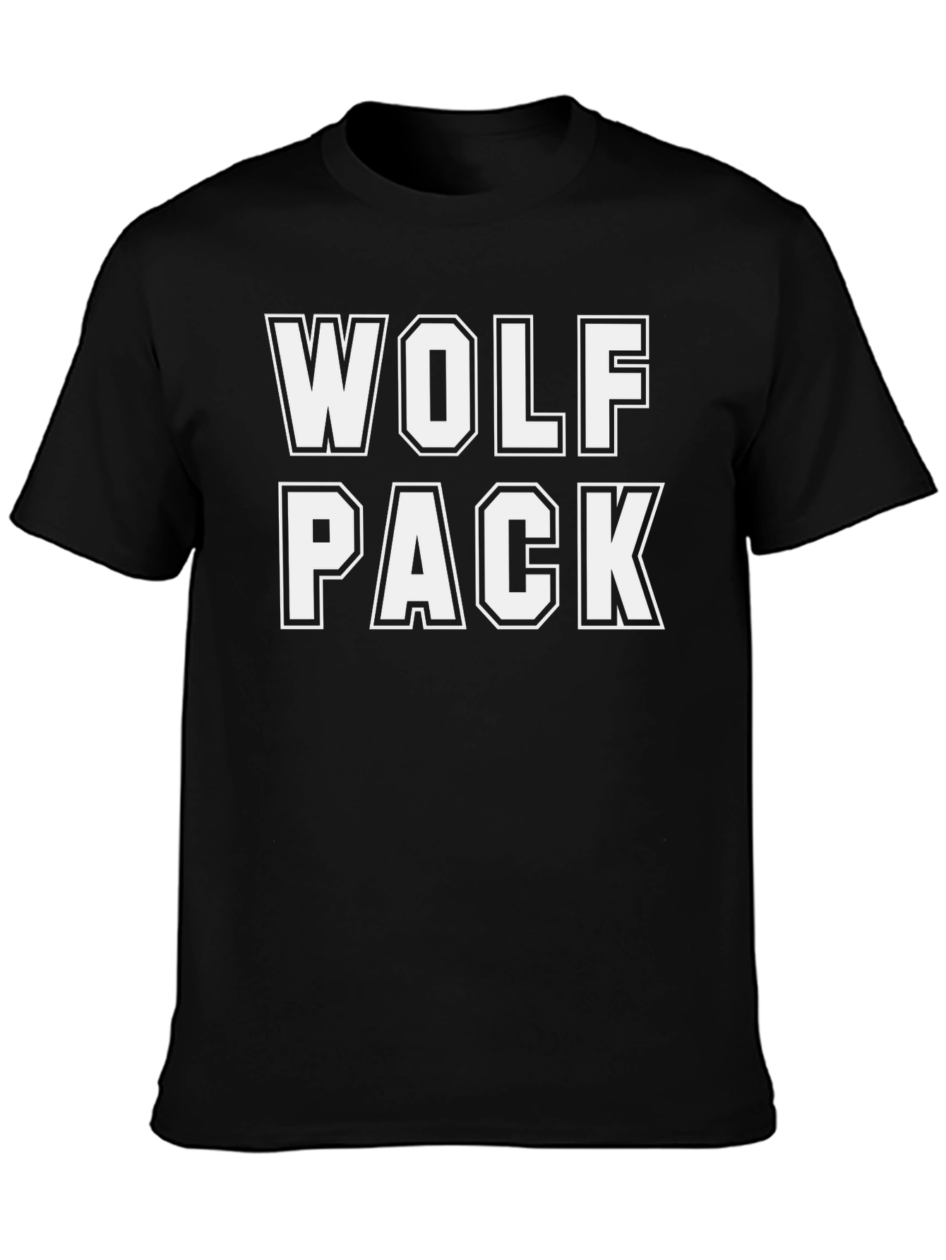 Wolf Pack Crew Neck Graphic T-Shirt