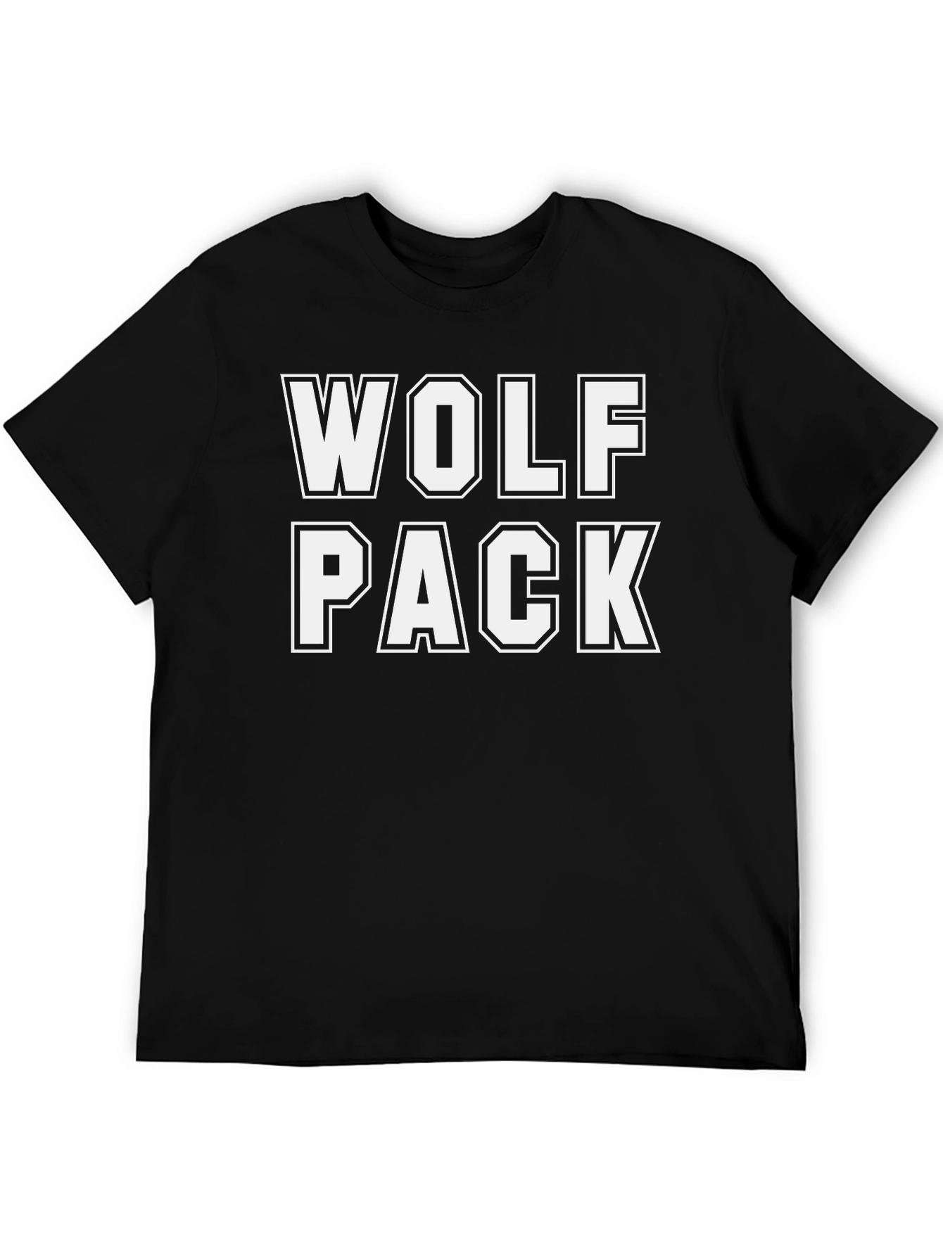 Wolf Pack Crew Neck Graphic T-Shirt