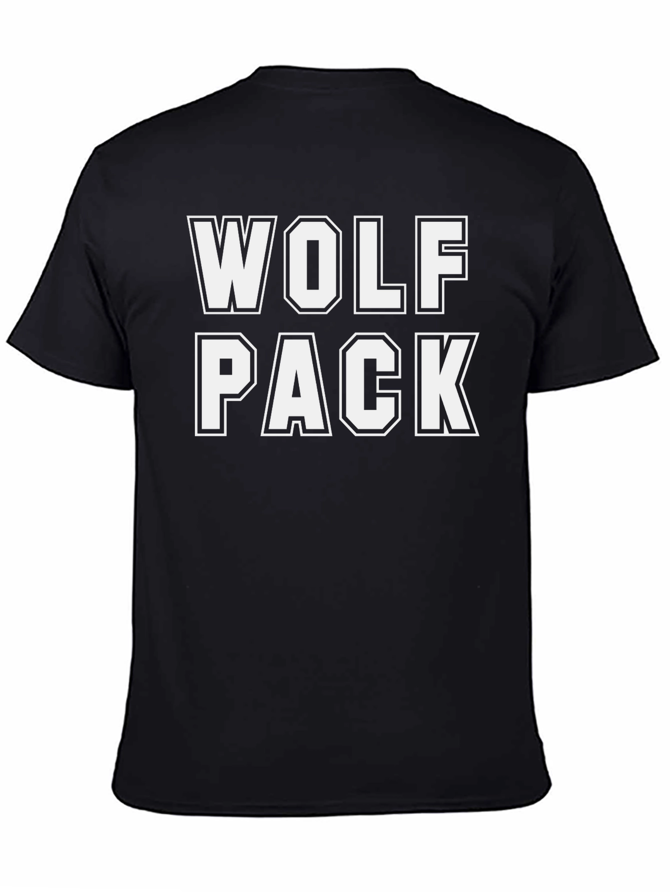 Wolf Pack Crew Neck Graphic T-Shirt
