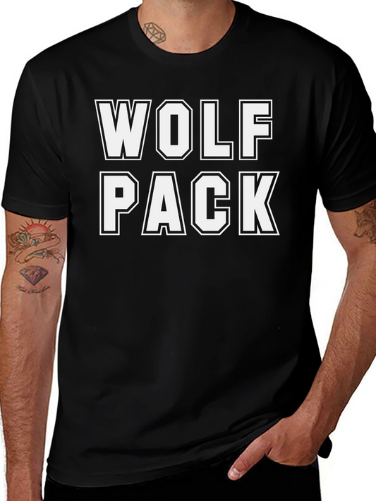 Wolf Pack Crew Neck Graphic T-Shirt