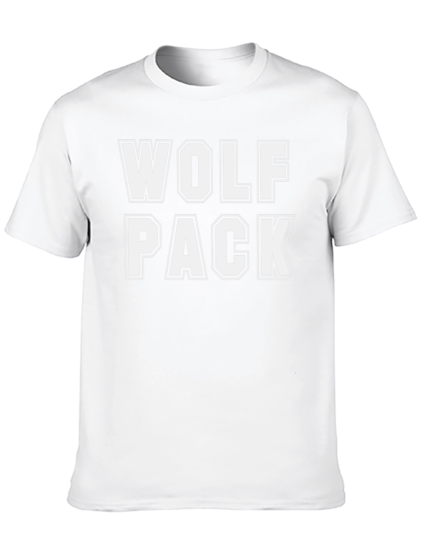 Wolf Pack Crew Neck Graphic T-Shirt