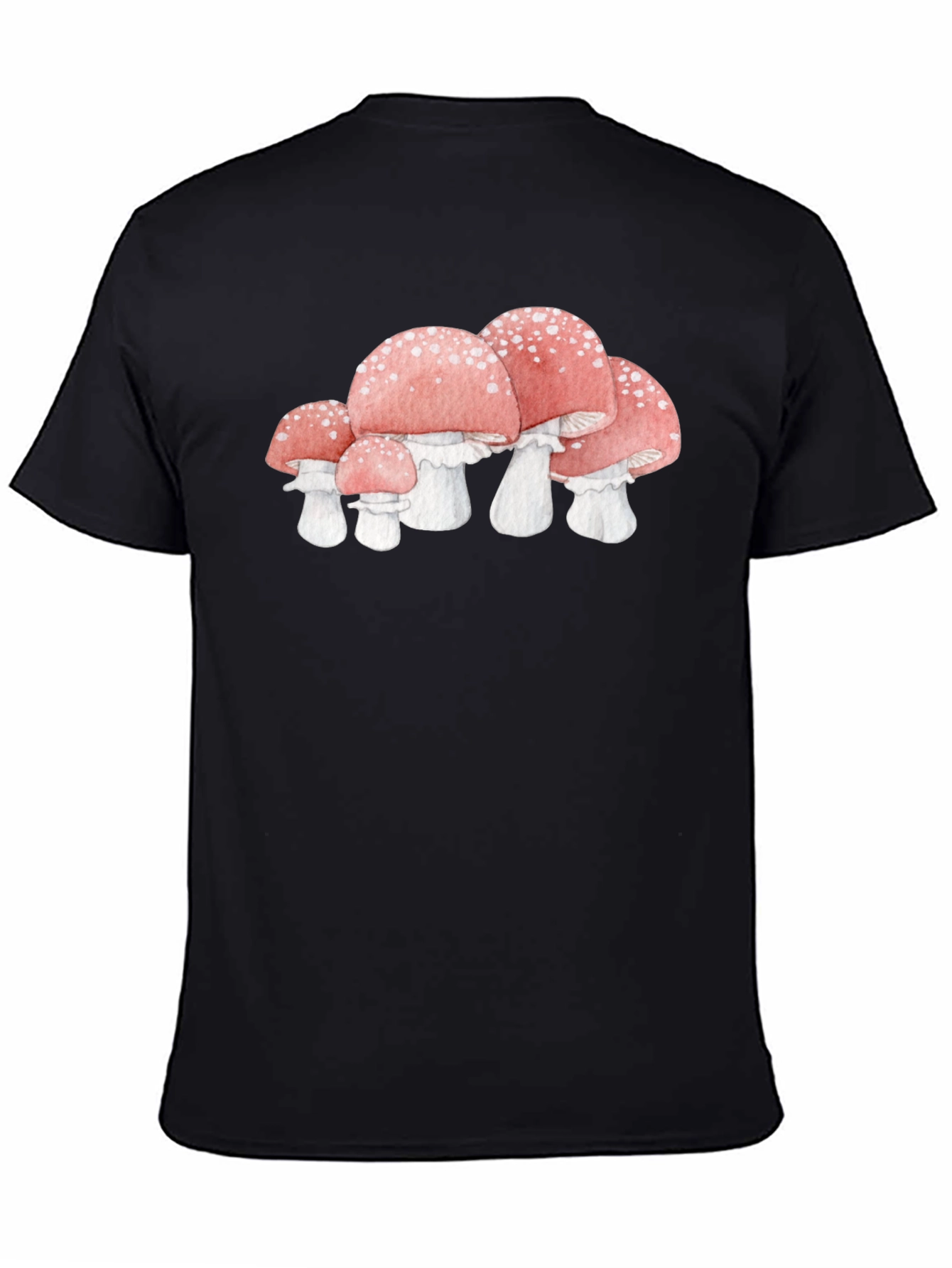 Mushroom Graphic Tee - Whimsical Black T-Shirt