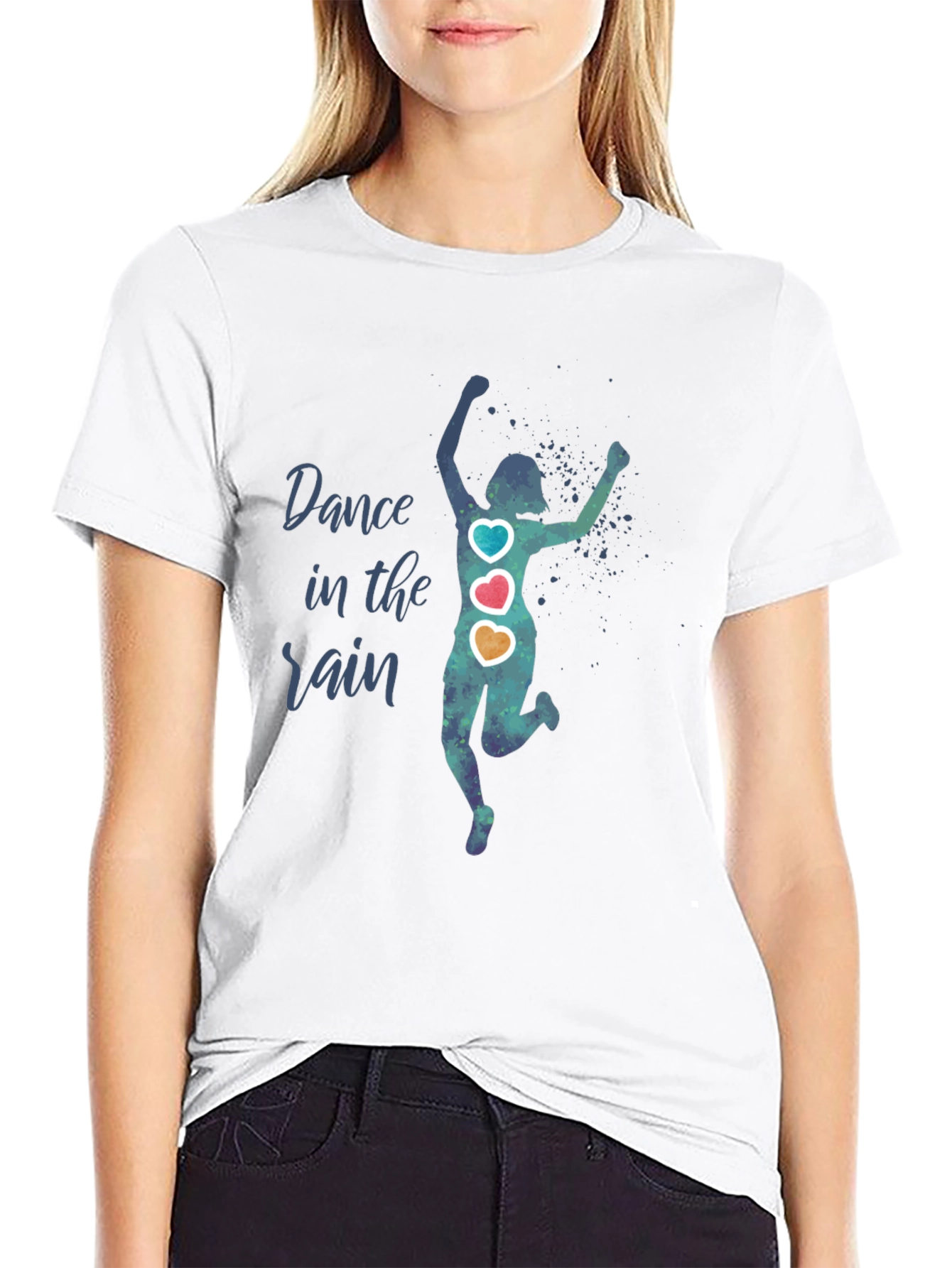 Dance in the Rain T-Shirt - Artsy Graphic Tee