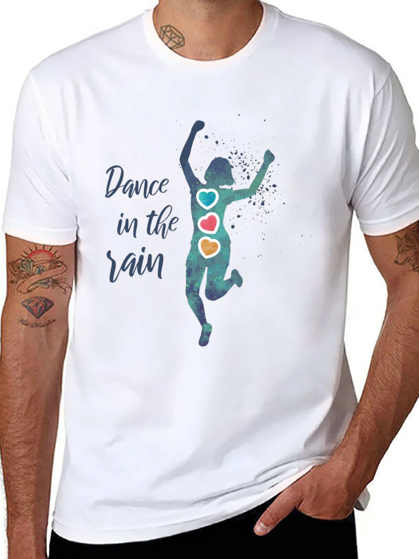 Dance in the Rain T-Shirt - Artsy Graphic Tee