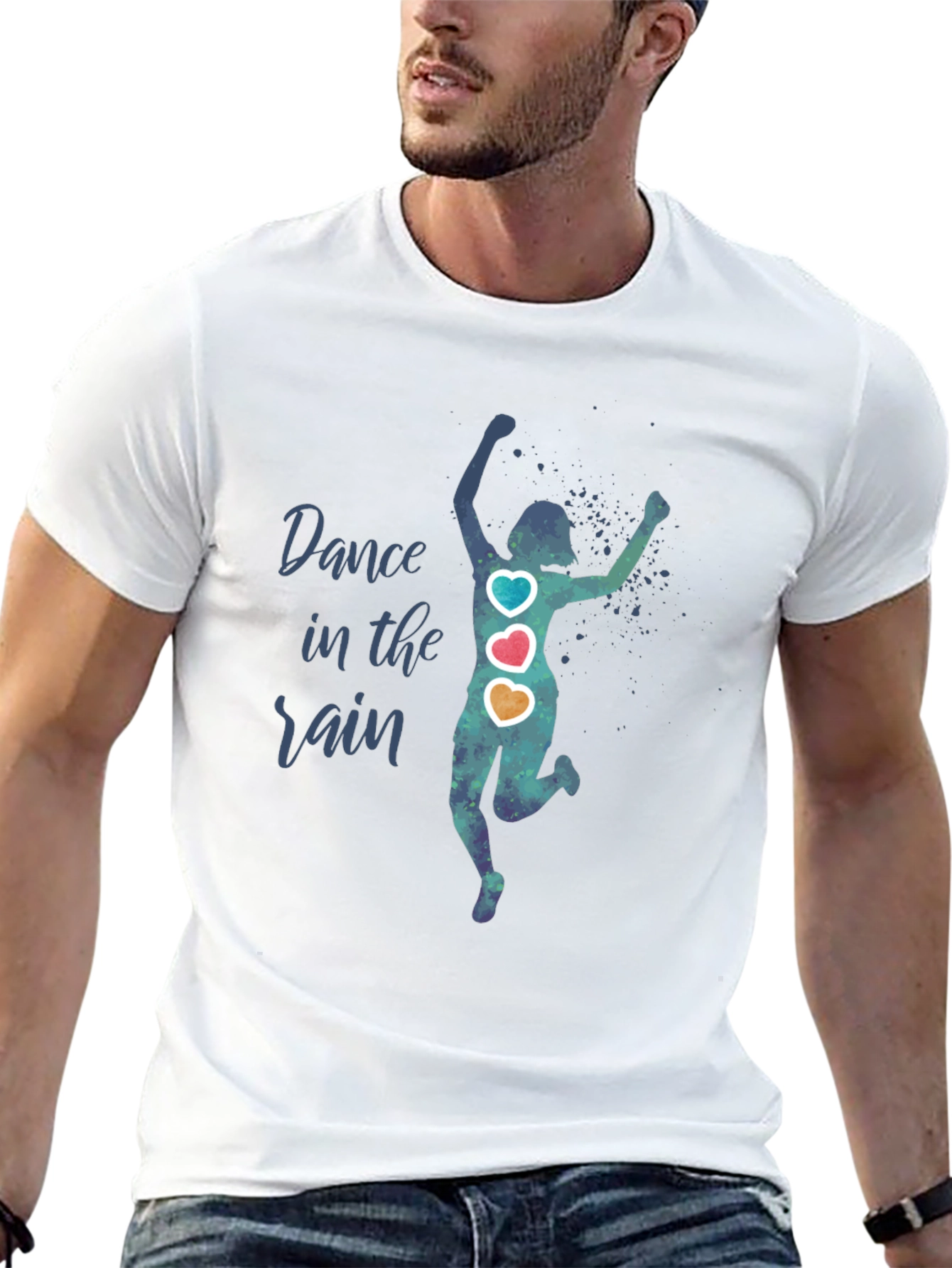 Dance in the Rain T-Shirt - Artsy Graphic Tee