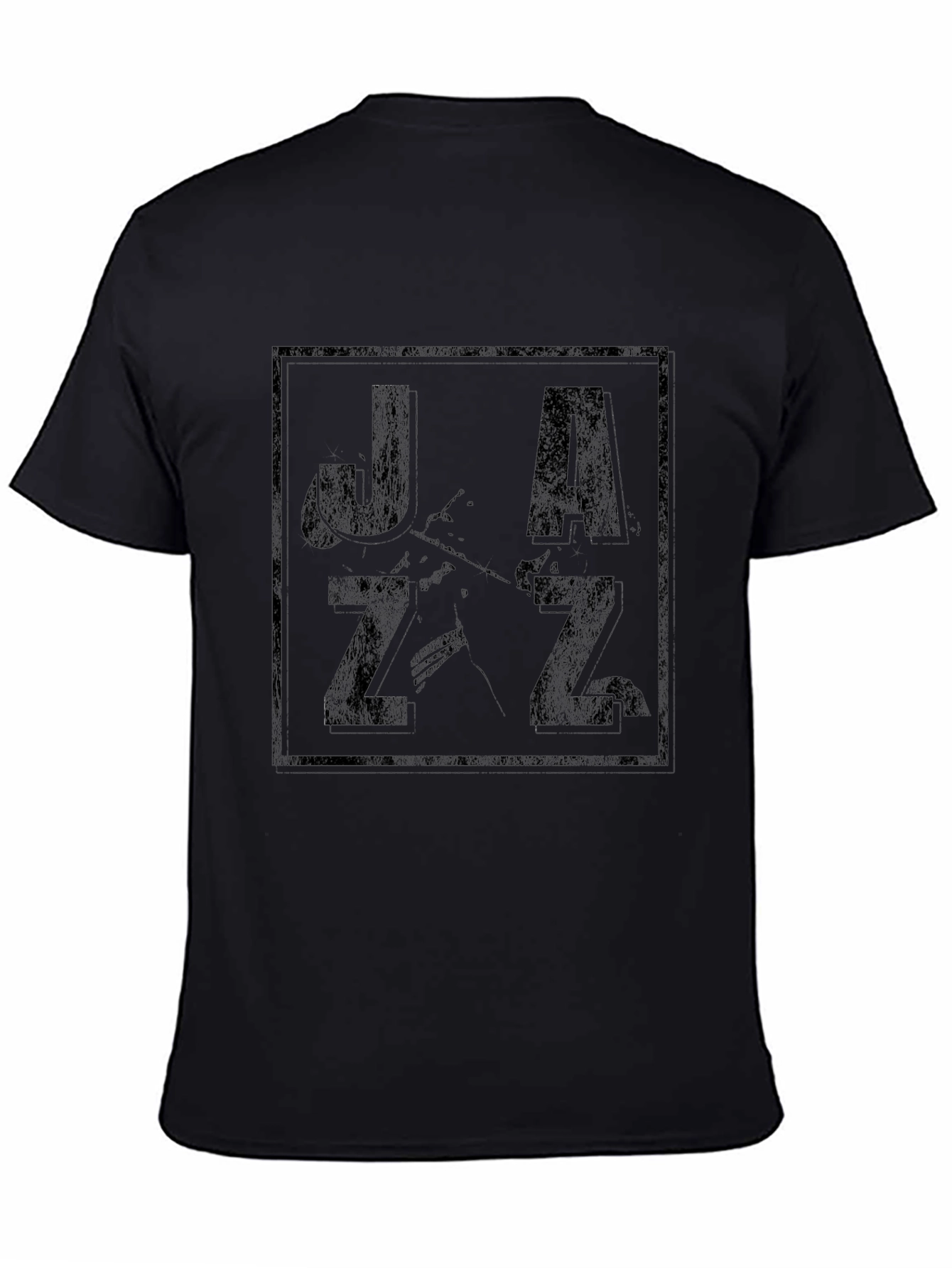 Jazz Music Graphic T-Shirt - Black