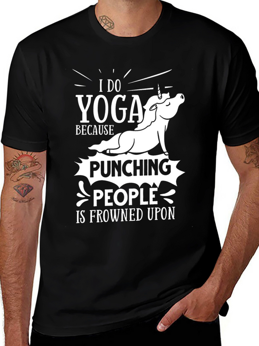 Yoga Unicorn T-Shirt - Punching People Frowned Upon