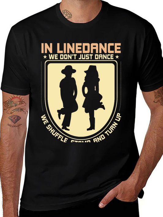 Line Dance Graphic Tee: Shuffle Stomp & Turn Up