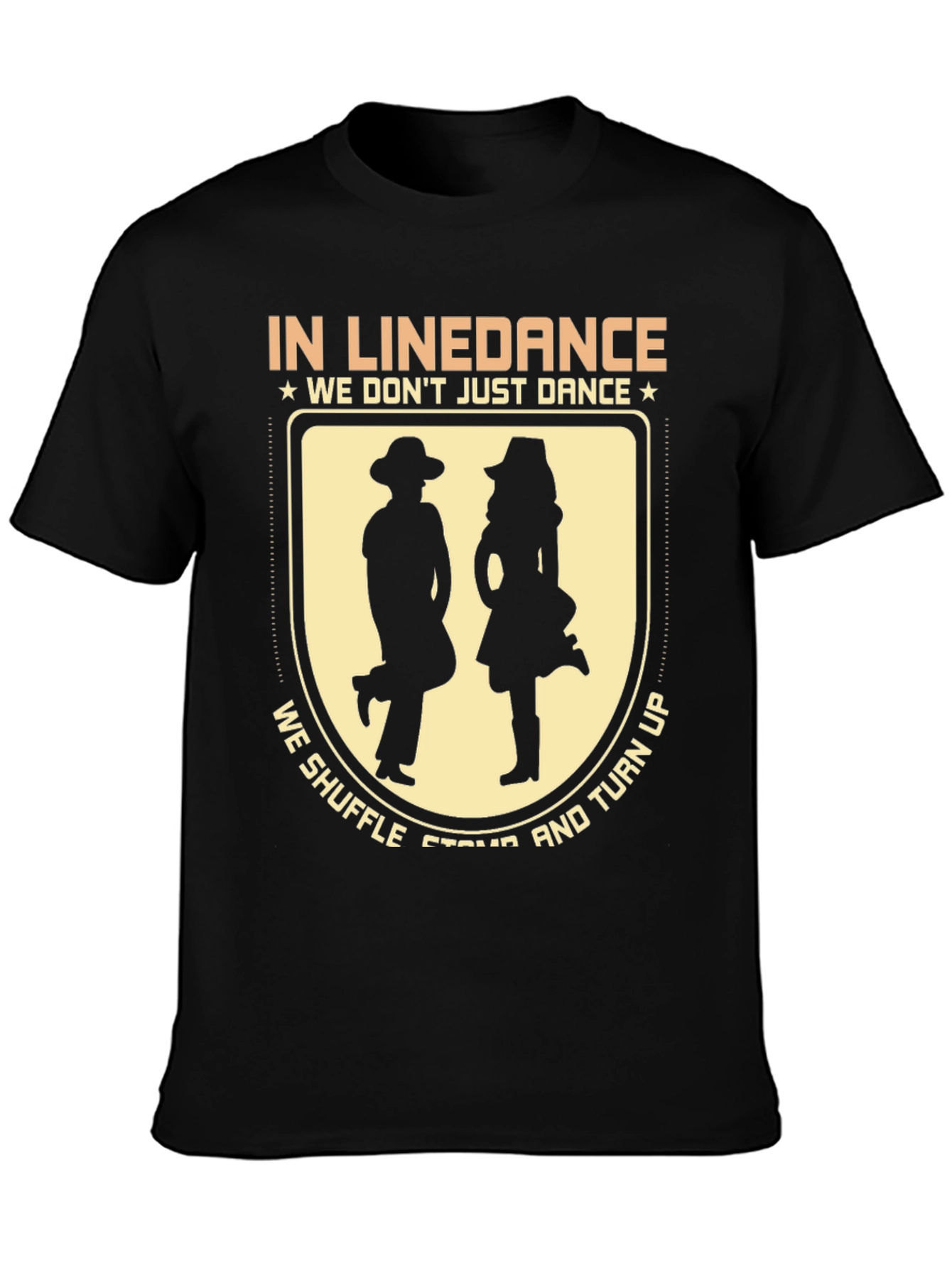Line Dance Graphic Tee: Shuffle Stomp & Turn Up
