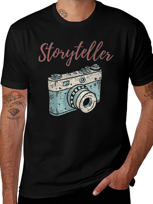 Storyteller Camera Graphic Tee - Vintage Style