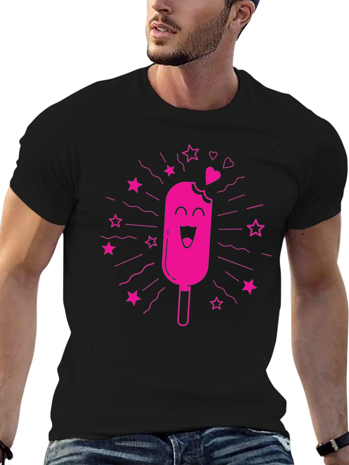 Fun Popsicle Graphic T-Shirt - Black
