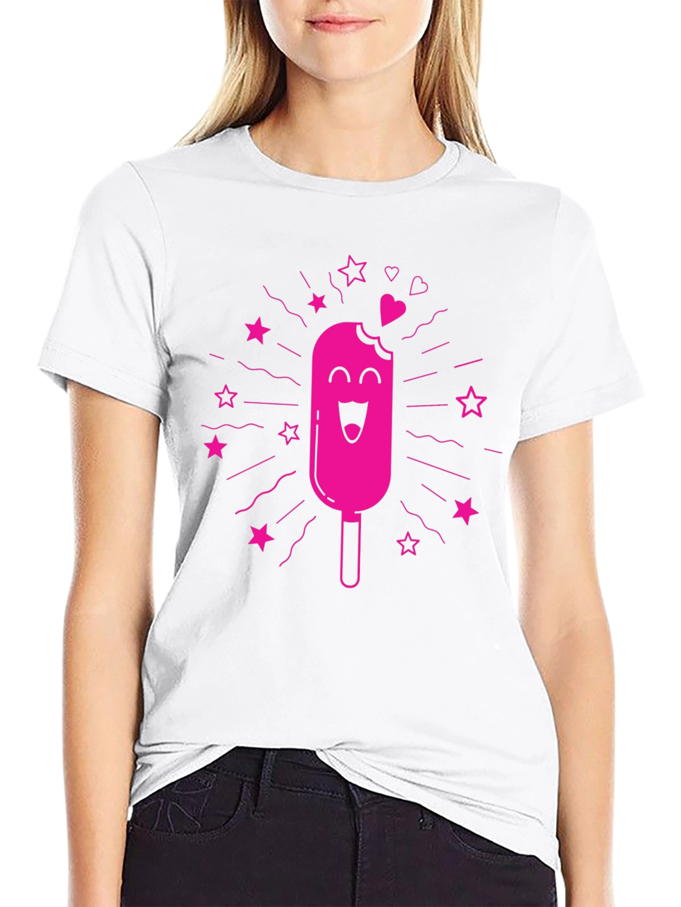 Fun Popsicle Graphic T-Shirt - Black