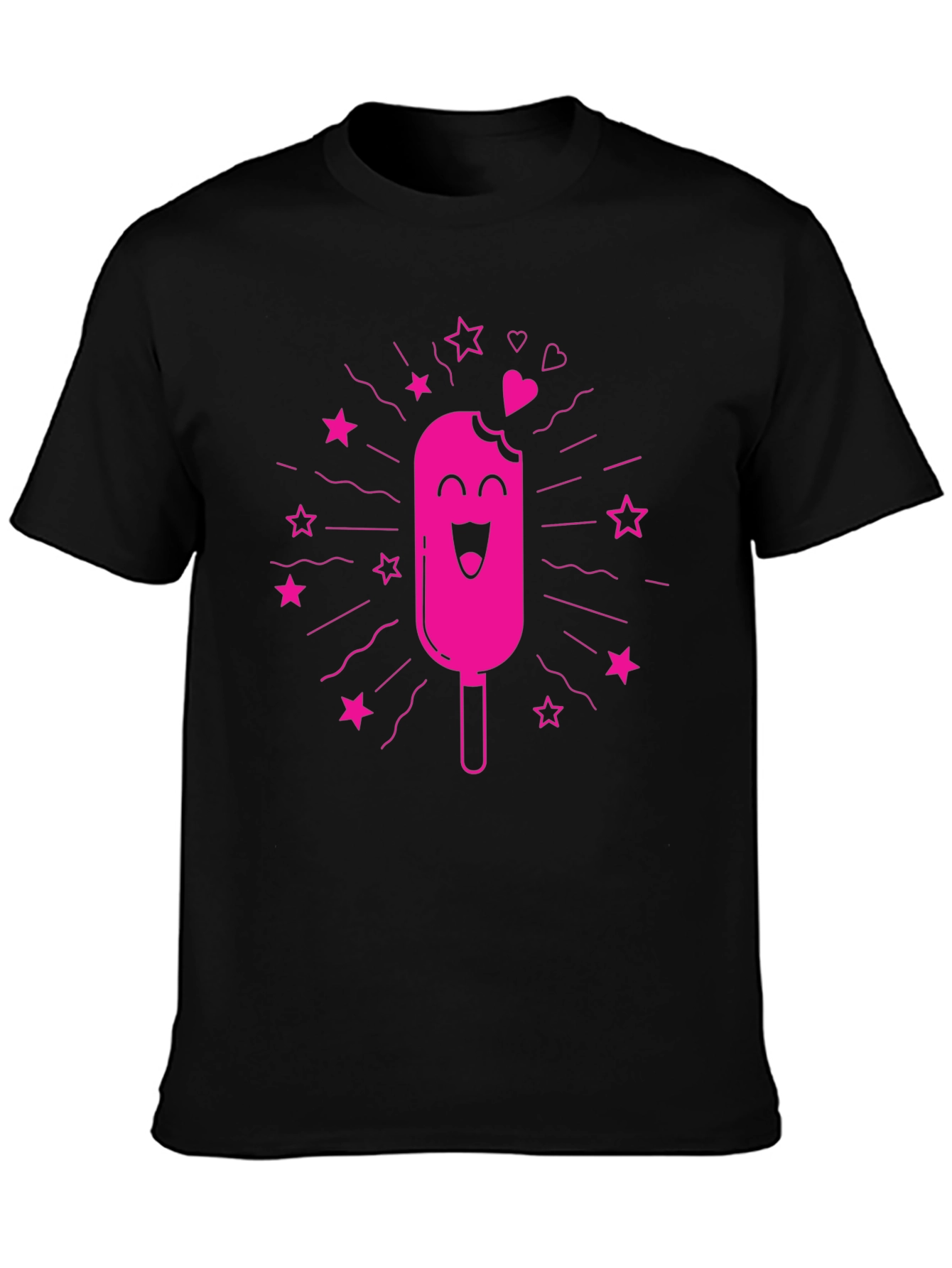 Fun Popsicle Graphic T-Shirt - Black