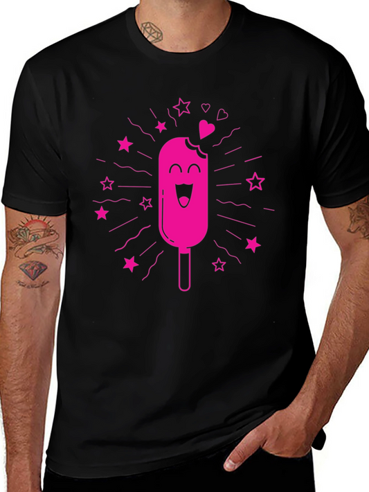 Fun Popsicle Graphic T-Shirt - Black