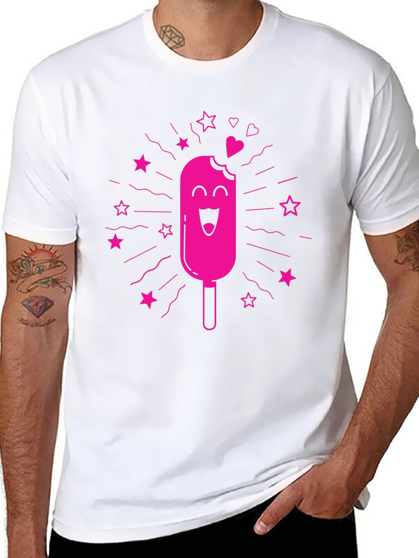 Fun Popsicle Graphic T-Shirt - Black