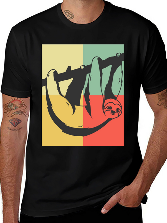 Retro Sloth T-Shirt - Hanging Around