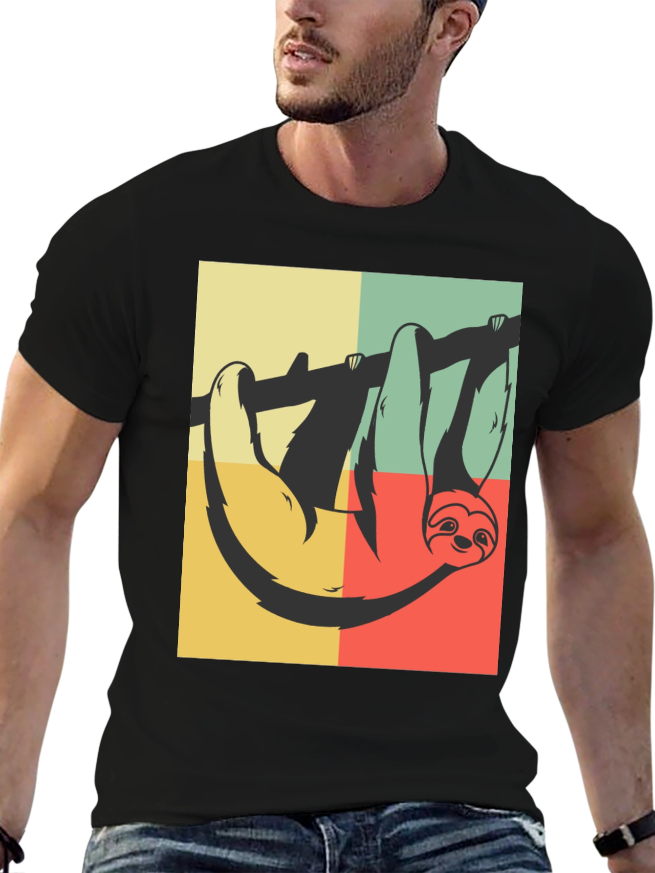 Retro Sloth T-Shirt - Hanging Around