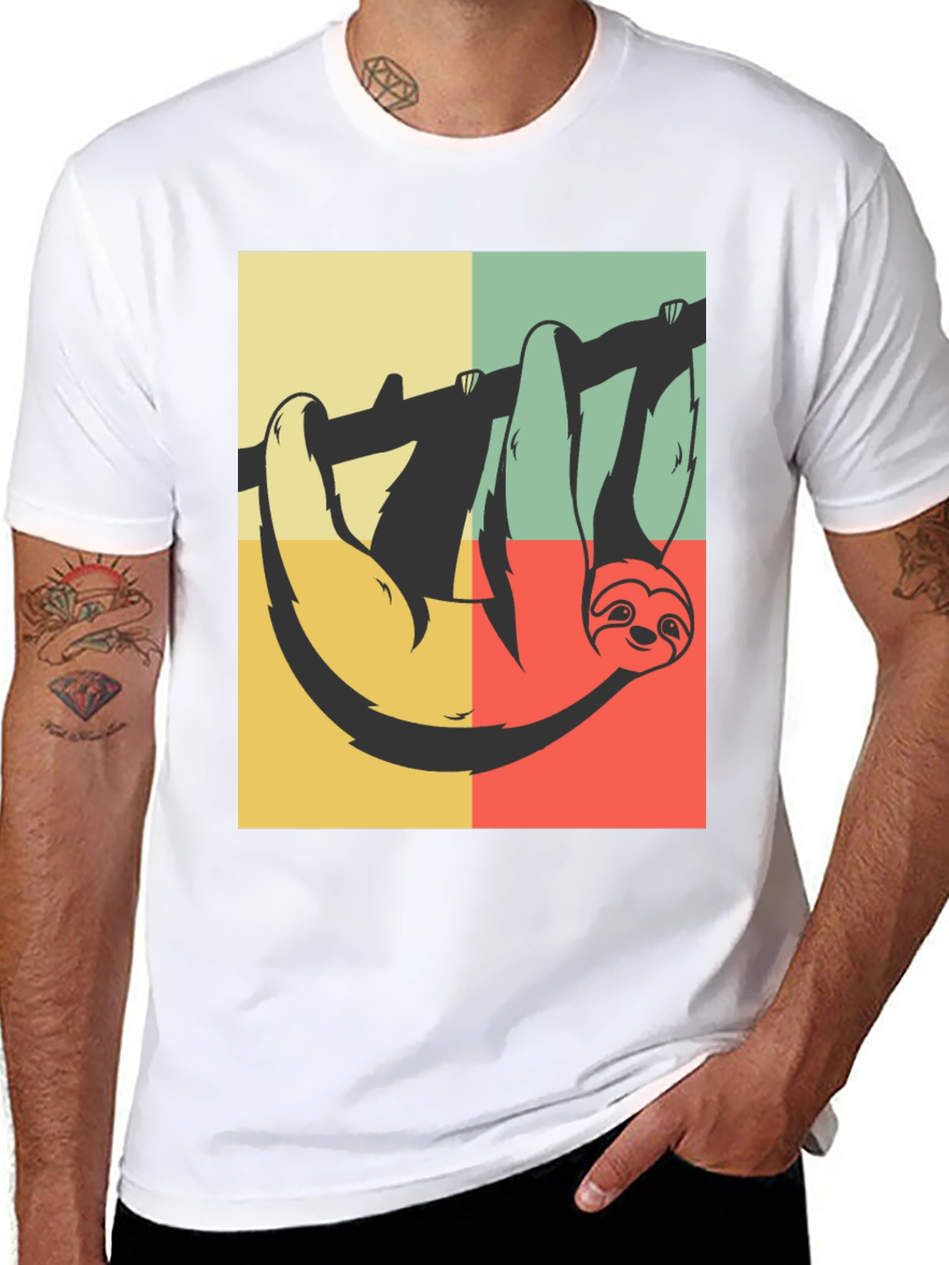 Retro Sloth T-Shirt - Hanging Around