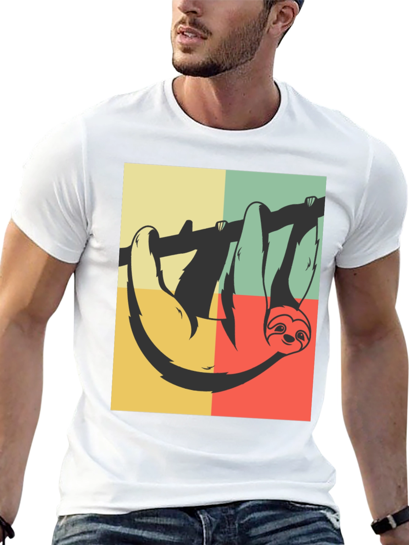 Retro Sloth T-Shirt - Hanging Around