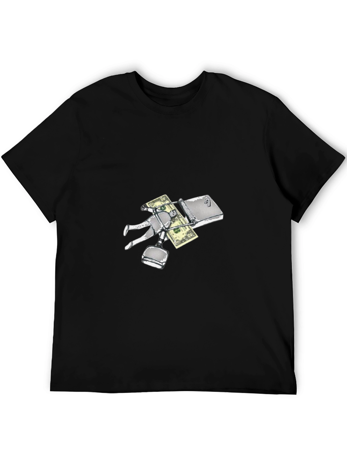 Money Trap Graphic Tee - Black Cotton Casual Top