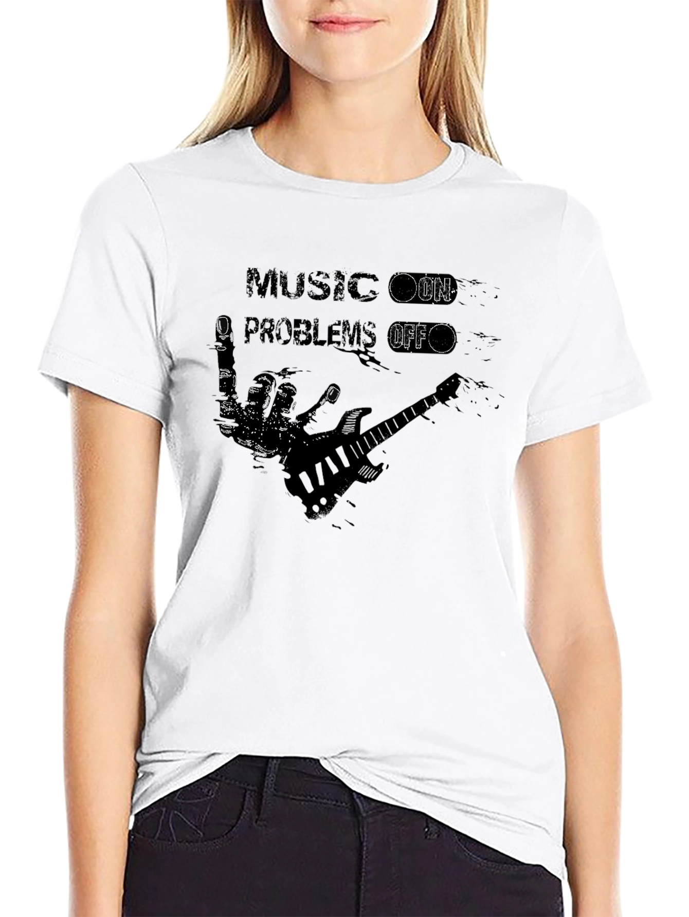 Music On Problems Off Graphic T-Shirt