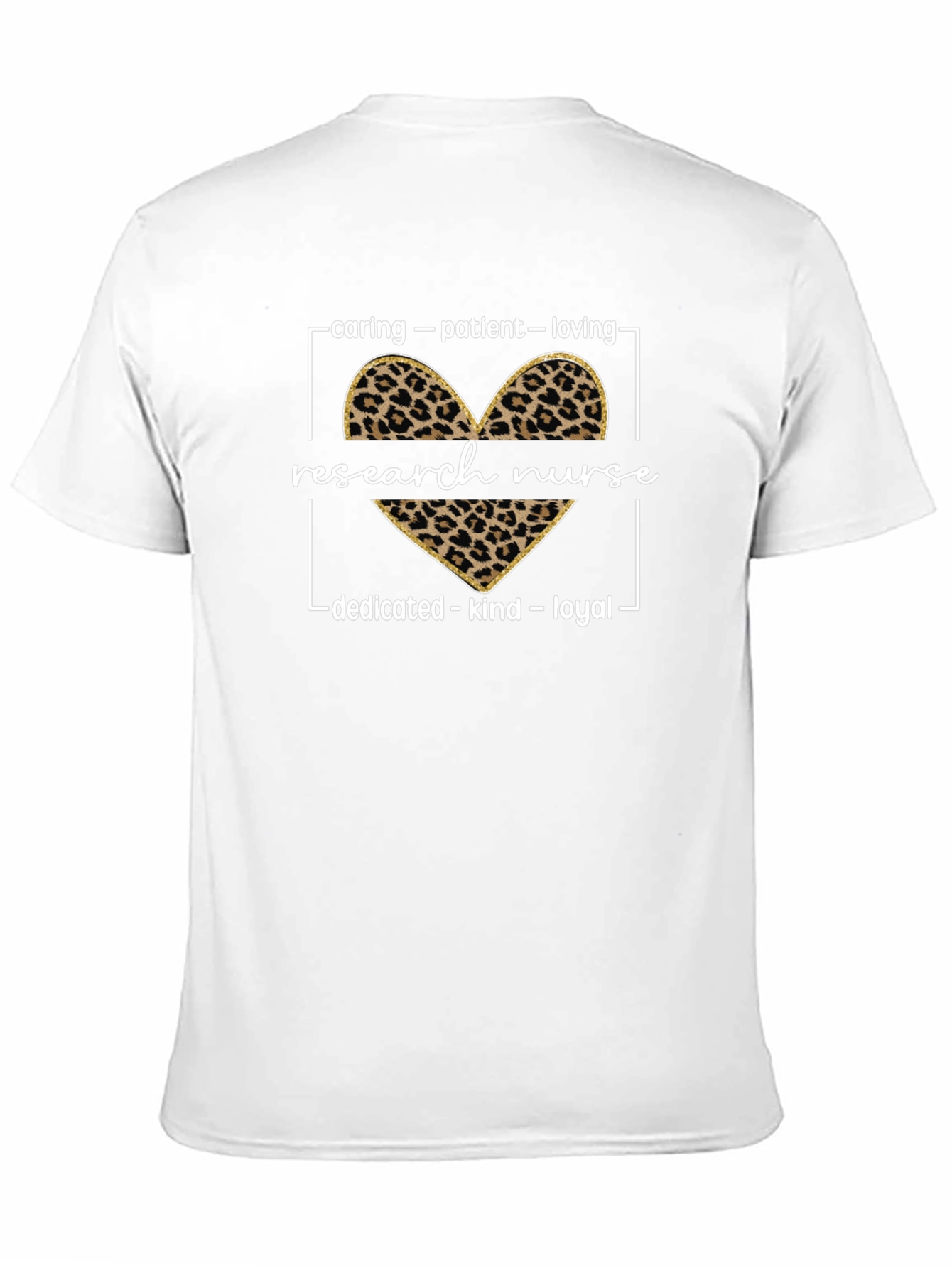 Research Nurse Leopard Heart Graphic Tee