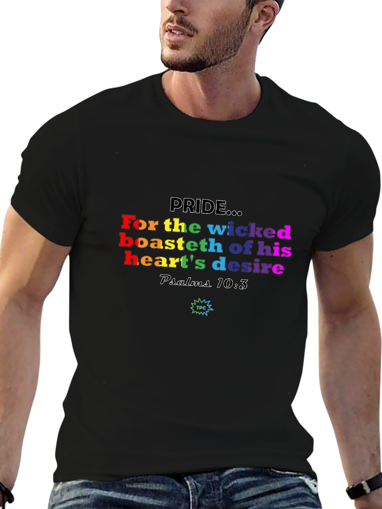 Pride Rainbow Text T-Shirt - For the Wicked