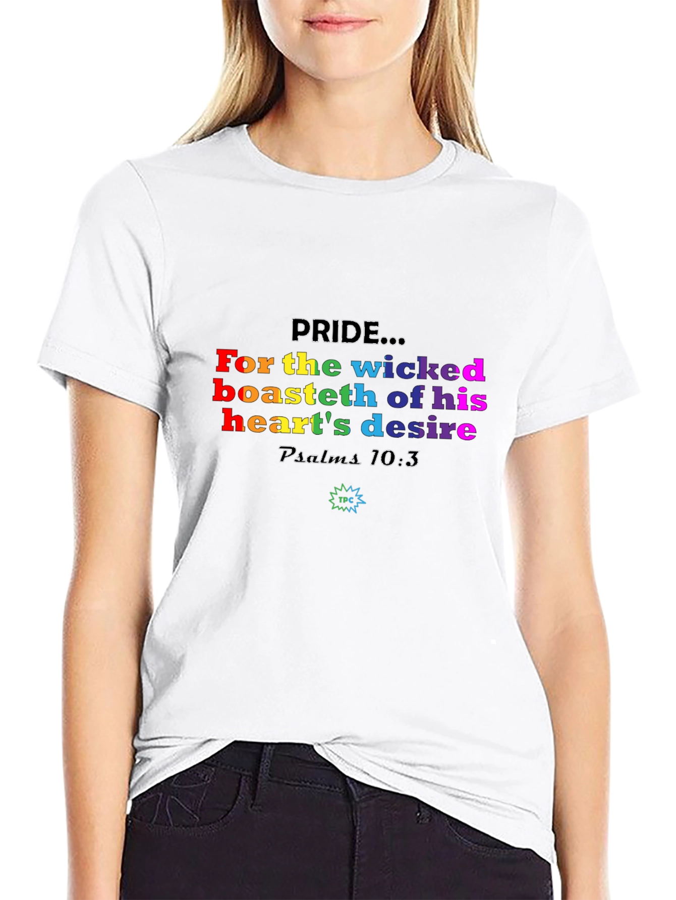 Pride Rainbow Text T-Shirt - For the Wicked
