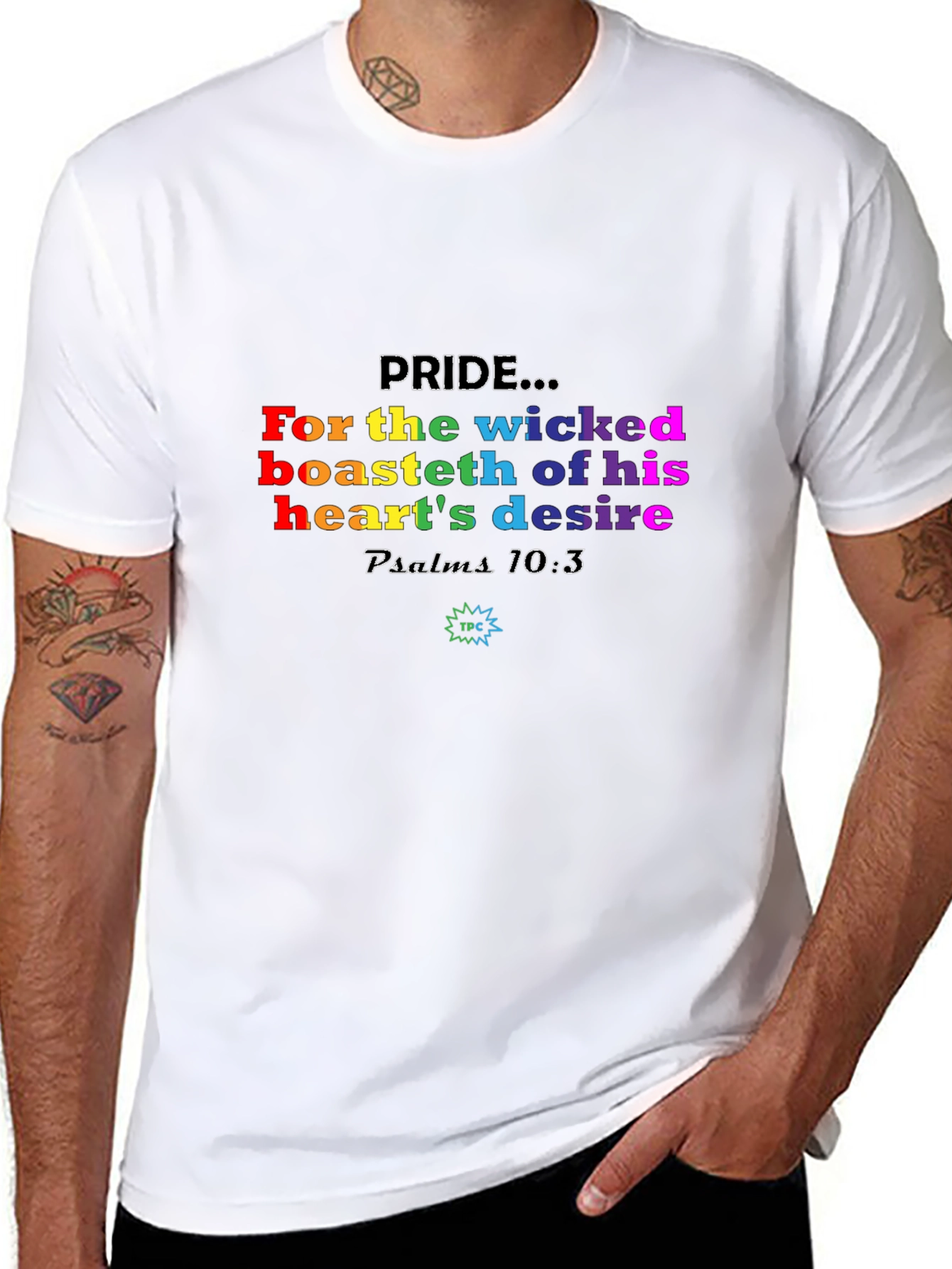 Pride Rainbow Text T-Shirt - For the Wicked