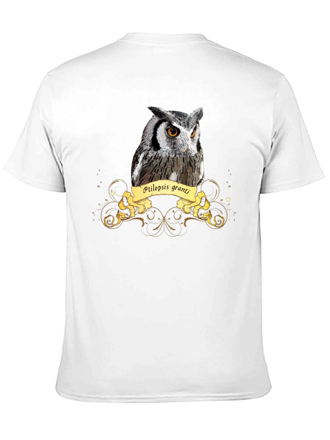 Owl Print Black T-Shirt