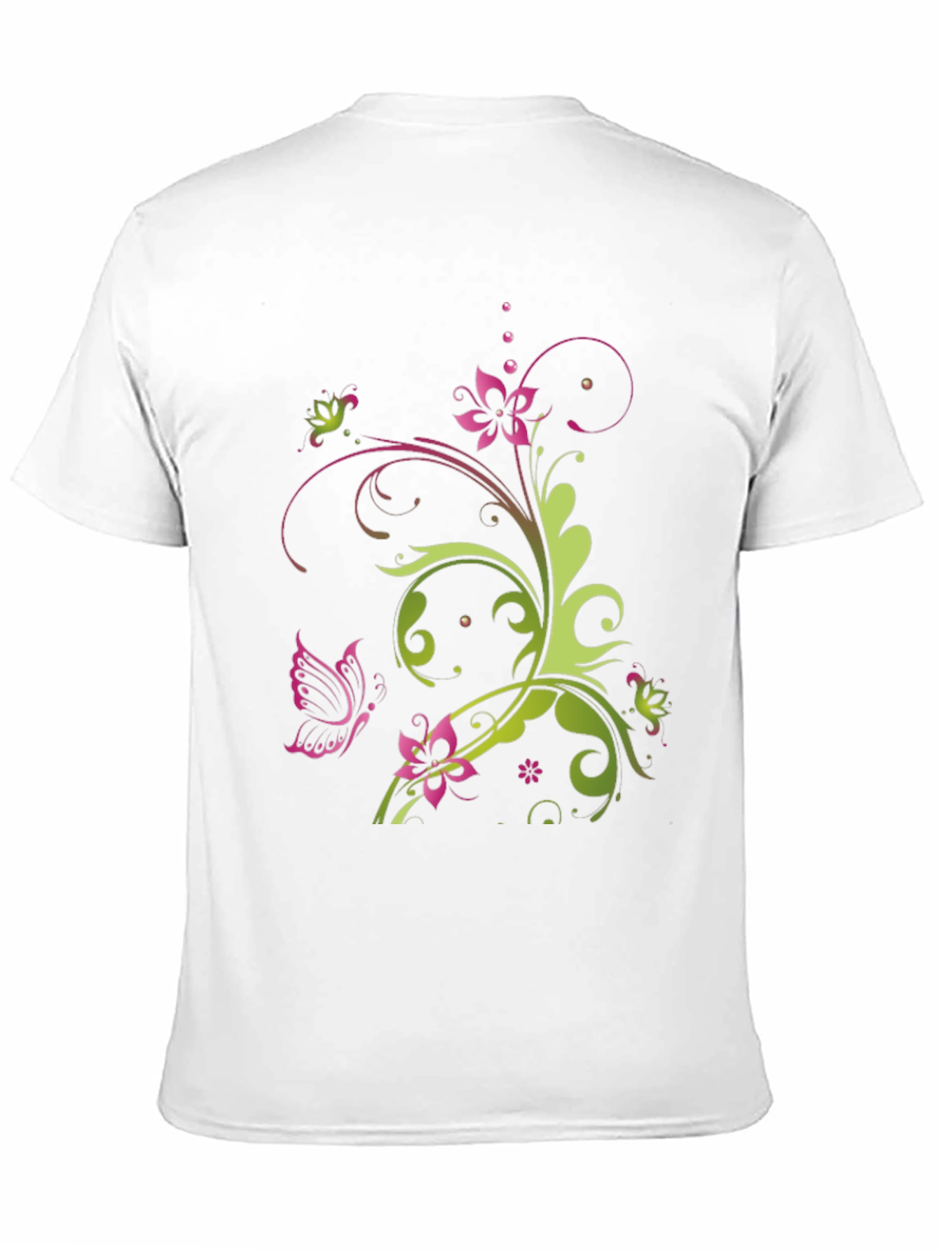 Floral Butterfly Graphic T-Shirt - Stylish Casual Wear